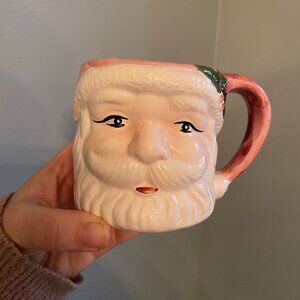 Vintage Santa Face Coffee Mug Christmas Cup World Bazaars Inc